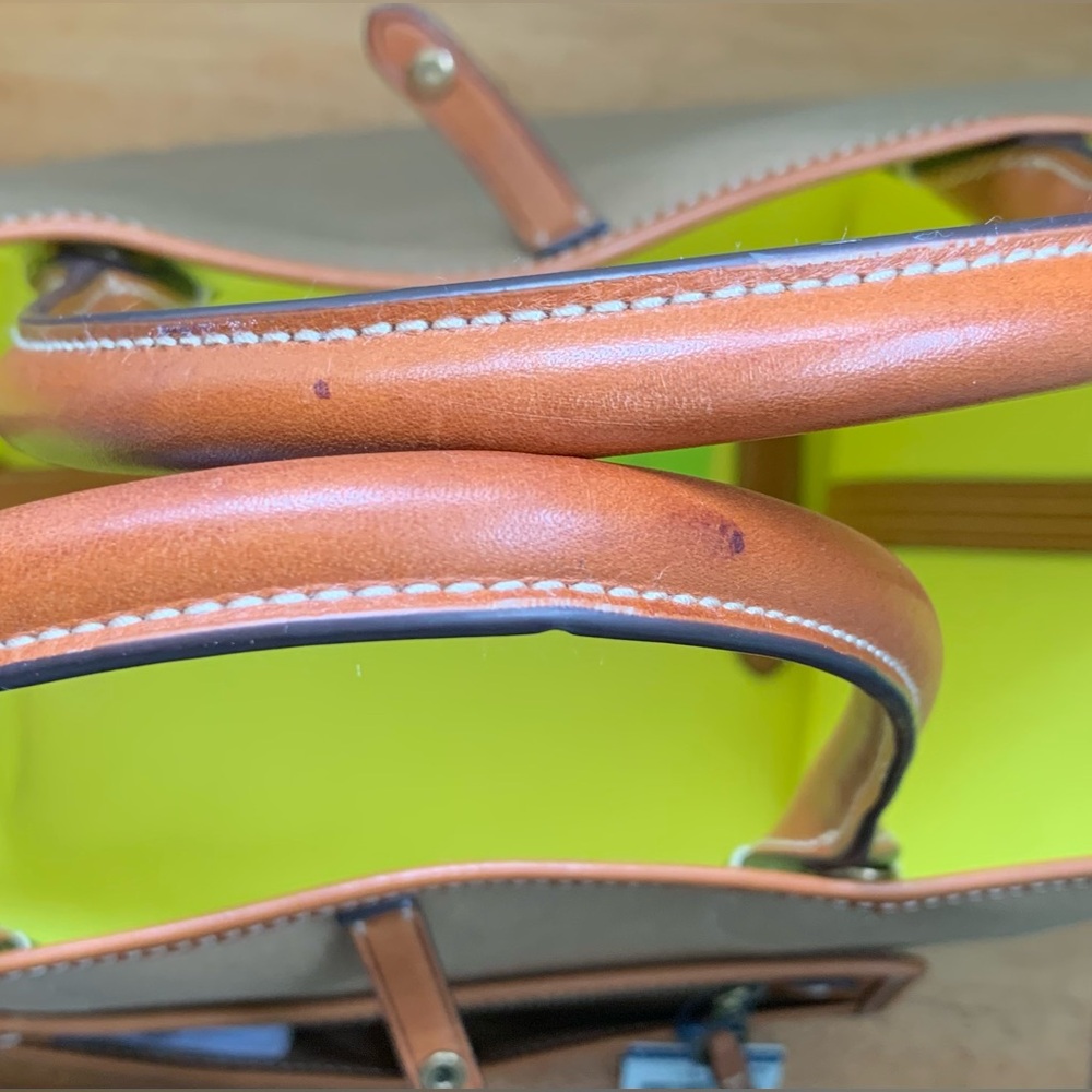 NWT Polo by Ralph Lauren Reversible Citron Yellow / Saddle Brown Tote Bag. - Picture 14 of 16